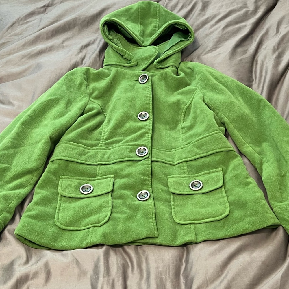 Green Jack by BB Dakota pea coat. Women’s size Large. - Picture 2 of 7